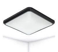 Oktaplex Lampara LED de Techo 12W 850Lm 3000K Blanco Cálido 25x25cm Antracita - Cuadrado - Luz LED de Techo para Salon, Cocina, Pasillo o Dormitorio