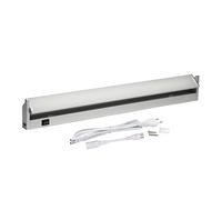 Oktaplex lighting Rota - Lámpara LED para debajo de muebles (aluminio, 10 W, 230 V, 4000 K, 60 cm, orientable, 800 lm, barra de luz LED con interruptor)