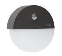 Oktaplex Paz lámpara de exterior con detector de movimiento IP54 230V 10W 1000 lumen aplique exterior redondo 3000K luz blanca cálida LED luz exterior antracita