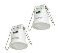 Oktaplex Ron Set de 2 Detector de Movimiento Empotrado en Techo Plano 360° / 8m Sensor PIRSensor de Movimiento Interior 3 Hilos 230V Apto LED