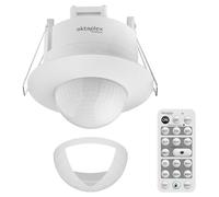 Oktaplex Sam - Detector de movimiento (360°, incluye mando a distancia, sensor de movimiento por infrarrojos, 230 V, empotrable, interior), color blanco