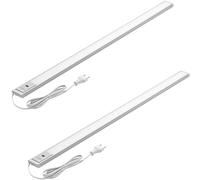 Oktaplex set de 2 Riva LED luz bajo armario regulable blanco cálido 90cm iluminación de cocina con sensor 730lm luz bajo armario cocina 10W plata