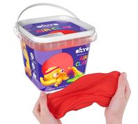Okto - Arcilla seca al aire roja de 900 ml para esculpir - Kit de arcilla de modelado colorido - Arcilla seca al aire ideal para niños - Arcilla mágica para proyectos creativos y esculturas