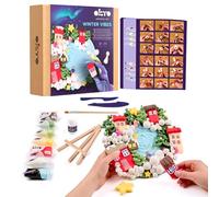 OKTO Kit de arte Winter Vibes | Juego de arte de suculentas 3D para decoración de pared del hogar | Kits de manualidades para adultos y adolescentes | Caja de manualidades con arcilla de modelado para