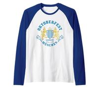 Oktoberfest Bandera de Baviera Munich Prost Beer Alemania Camiseta Manga Raglan