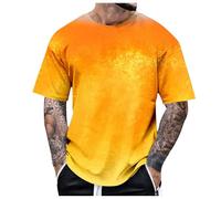 Oktoberfest Camiseta para hombre con impresión de cerveza 3D, camiseta amarilla, manga corta, cuello redondo, camisetas deportivas, divertidas, festivas, fiestas, regalo, camiseta básica, unisex