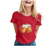 Oktoberfest - Camiseta para mujer con texto en alemán "Bierfest" für Freizeitkleidung, KurzäRmelig,Trachten ErsatzT Shirt,Damen T-Shirt Für Das Oktoberfest Schatzerl Fun-Shirt Trachtenshirt Bierfest