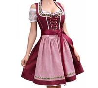 Oktoberfest Costume for Women, Participatory Traditional Teutonic Beer Fest Dress, Interactive Bavarian Dirndl Outfit for Halloween, Carnival, and German Stout Celebrations