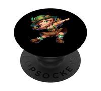 Oktoberfest Dabbing Girl Cerveza Alemana Lederhosen Fest Tracht PopSockets PopGrip Adhesivo