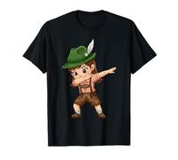 Oktoberfest Dabbing Girl Lederhosen Beer Dirndl bávaro Camiseta