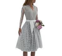 Oktoberfest Disfraz de Oktoberfest para mujer, vestido de cerveza, juego de delantal de encaje, tradicional alemán, para cosplay, vestido de fiesta, disfraz de muichiro (verde, XXXL)
