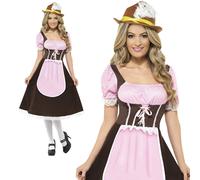 Oktoberfest Disfraz Taverna Niña Bávaro Vestido Largo Camarera Disfraz para Dama
