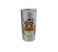 Oktoberfest I'm On My Wurst Comportamiento Funny Cow Vaso térmico de acero inoxidable de doble pared