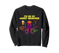 Oktoberfest I'm On My Wurst Comportamiento Pulpo Pixel Art Cerveza Sudadera