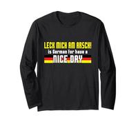 Oktoberfest Leck Mich Am Arsch! Divertido Alemán Chiste Alemán Hombres Manga Larga