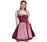 Oktoberfest Outfits Women - German Festival Dress, Folk Costume Outfit | Lace-Up Peasant Skirt Blouse Combo, Authentic Bavarian Style, Perfect for Halloween Carnival Cosplay Beer Events
