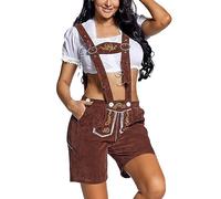 Oktoberfest Pantalones de piel para hombre y mujer, disfraz de dragón, para adultos (marrón, S)