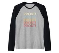 Oktoberfest Prost Funny German Cheer Vintage Beer Drinking Camiseta Manga Raglan