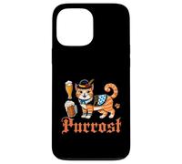 Oktoberfest Prost Pun Purrost Cat Festival de la Cerveza de Alemania Carcasa para iPhone 13 Pro MAX
