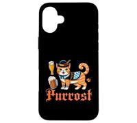 Oktoberfest Prost Pun Purrost Cat Festival de la Cerveza de Alemania Carcasa para iPhone 16 Plus