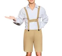Oktoberfest Traje De Peto Para Hombre Pantalones Cuero Regiona Correr Bordados Regional Cortos Tradicionales Ropa Tradicional Despedida Soltero O Cualquier Fiesta Disfraces