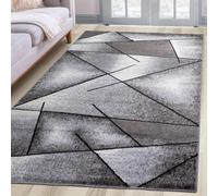 oKu-Tex Alfombra | Alfombra Tejida | para salón, Pasillo, Dormitorio | Gris Moderno | Diseño geométrico | Öko-Tex 100 | Tamaño 160 x 230 cm
