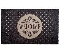oKu-Tex Felpudo de Entrada con diseño de Lunares, Antideslizante, Lavable, Elegante, Color Gris, 40 x 60 cm