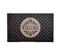 oKu-Tex Polkadots - Felpudo para Interiores (50 x 80 cm), diseño de Lunares, Color Gris