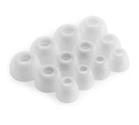 Okuli 12 x Silicona Gomas Auriculares Puntas de Repuesto para JBL Tune Beam, Ghost Edition Auriculares en Blanco
