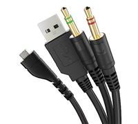 OKULI Reemplazo Cable de Audio Compatible con SteelSeries Arctis 3, 5 & 7 Auriculares - 3.5mm + USB