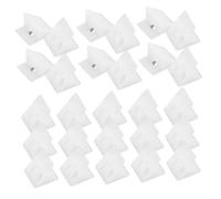 OKUMEYR 100 Piezas de Código de Esquina Plástico con Tornillos, Soporte Angular para Refuerzo de Muebles, Cuñas Inferiores para Cajones Hundidos en Armarios y Estantes, Reparación Durable