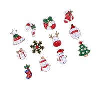 OKUMEYR 12 Broches Navideños para Mujer Aleación Ligera, Color Resistente y Diseño Chic, Ideales para Outfits Diarios y Decoración de Ropa Varios estilos