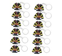 OKUMEYR 12 Llaveros Con Accesorios De Bombero, Colgantes Creativos De Uniforme De Bombero, Dijes De Recuerdo Para Fiesta De Bomberos, Llaveros Geniales Para Coche.