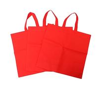 OKUMEYR 12piezas Bolsa De Supermercado Ecológica De Tela No Tejida Bolsa De Obsequio Portátil Resistente para Compras Supermercado Roja