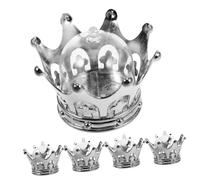 OKUMEYR 12piezas Caja de Dulces para Boda Forma de Tiara Unidades de Plástico Decoraciones de Reinas para Recuerdos de Fiesta Cajas de Dulces para Celebraciones