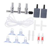 OKUMEYR 16piezas Accesorios para Tubos De Oxígeno para Peceras Juego De Accesorios para Bomba De Aire De Acuario Válvula De Flujo De Aire Distribuidor De Flujo De para Decoración De Acuari