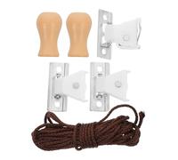 OKUMEYR 1juego Kit de Accesorios para Estores Enrollables de Bambú con Cuerda Dos Contrapesos de Madera Recambio para Cortinas y Persianas Enrollables Fácil Instalación y Duradero