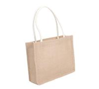 OKUMEYR 1pieza Bolso De Jute Multifuncional para Compras y Almacenamiento Bolsa Vintage Reutilizable para Libros Almuerzo y Decoración para Eventos y