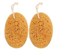 OKUMEYR 2 Esponjas Corporales Exfoliantes Naranja de Esponja Polimérica para Baño, Secado Rápido y Creación de Espuma, Ideales para Ducha Diaria