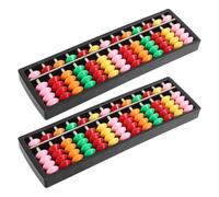 OKUMEYR 2 Piezas Ábaco de Plástico para Aprendizaje Matemático y Cuentas Coloridas 13 Columnas Mejora la Precisión y Memoria, Adecuado para Alumnos en Aulas y Oficina