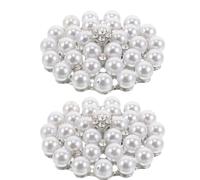 OKUMEYR 2 piezas Clips para Zapatos de Novia con Perlas y Piedras Brillantes Adornos Redondos Desmontables para Tacones y Sandalias Accesorios Elegantes para Bodas y Fiestas