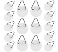 OKUMEYR 20 Ganchos Autoadhesivos Redondos para Colgar Platos y Toallas, Diseño Invisible, Plástico Resistente, Fácil Instalación para Baños y Dormitorios