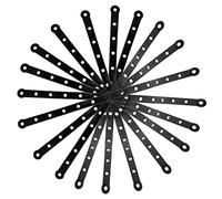 OKUMEYR 20 Piezas Tira De Conexión De Suspensión Perchas Negras Tiras para Colgar Coordinadas Extensor De Percha De Tela Tiras De Unión Prensa para Pantalones La Cadena El Plastico