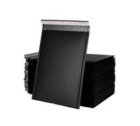 OKUMEYR 25 Bolsas de Burbujas Resistentes al Desgarro Agua, de Pvc Negro, para Envíos y Embalaje en Empresas de Logística y Correo