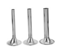 OKUMEYR 3 piezas Accesorios para Picadora de Carne Embudos de Acero Inoxidable para Tripa Herramienta Manual para Hacer Embutidos y Albóndigas Compatibles con Molinillos Estándar