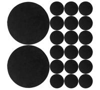 OKUMEYR 30 Unidades Parche Redondo de Cuero Negro para Manualidades Diy, Accesorio de Costura Preparado para Usar Base Lisa, Adecuado para Ropa y Bolsos en Creación de Joyería