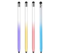 OKUMEYR 4 Lápices Táctiles Capacitivos para Pantalla Doble Punta de Silicona Colores Degradados - - - y - Compatibles Teléfonos Tabletas y Dispositivos Educativos Adecuados para