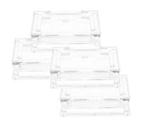 OKUMEYR 4 Paletas de Sombras de Ojos Vacías Recargables Cuadradas de Plástico Tamaño Pequeño para Maquillaje Compacto en Viaje al Aire Libre