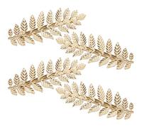 OKUMEYR 4 Pasadores Cabello Forma de Hoja Dorados Pinzas de Resorte de Hierro para Cabello Grueso para Mujeres Fáciles de Poner y Quitar