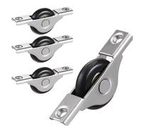 OKUMEYR 4 piezas ruedas de puerta corrediza nylon metal para armarios y muebles deslizantes en hogares y oficinas